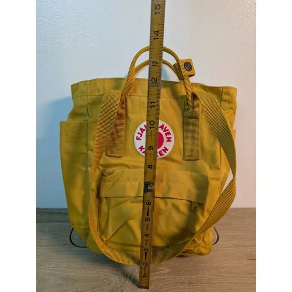 FJALLRAVEN Kanken Backpack - Mustard Yellow  Book Bag Hiking Backpack - Picture 5 of 7